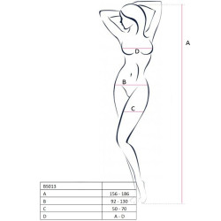Passion - Femme Bs013 Bodystocking Blanc Taille Unique